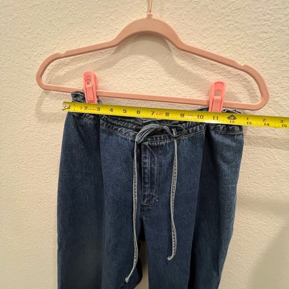 Anne Klein drawstring denim wide-leg jeans - Picture 5 of 8